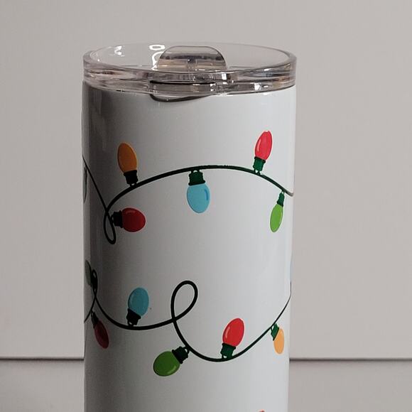 Festive Christmas Lights 20oz Insulated Tumbler - Picture 11 of 14